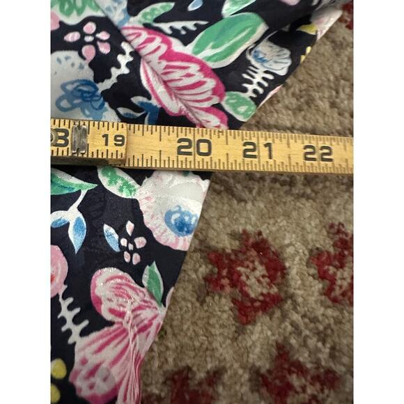Vintage Talbots Floral Print Button Up Belted Short Sleeve Maxi Dress Size 12 - Picture 9 of 9
